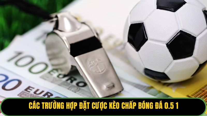 Các trường hợp đặt cược kèo chấp bóng đá 0.5 1