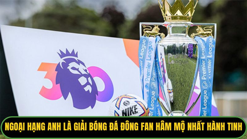 Ngoại hạng Anh là giải bóng đá đông fan hâm mộ nhất hành tinh