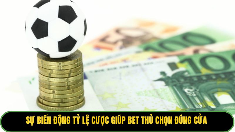 Sự biến động tỷ lệ cược giúp bet thủ chọn đúng cửa 